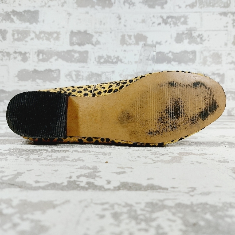 Gap Womens Cheetah Print Faux Mohair Flat Heel Loafers V545 - Picture 8 of 11
